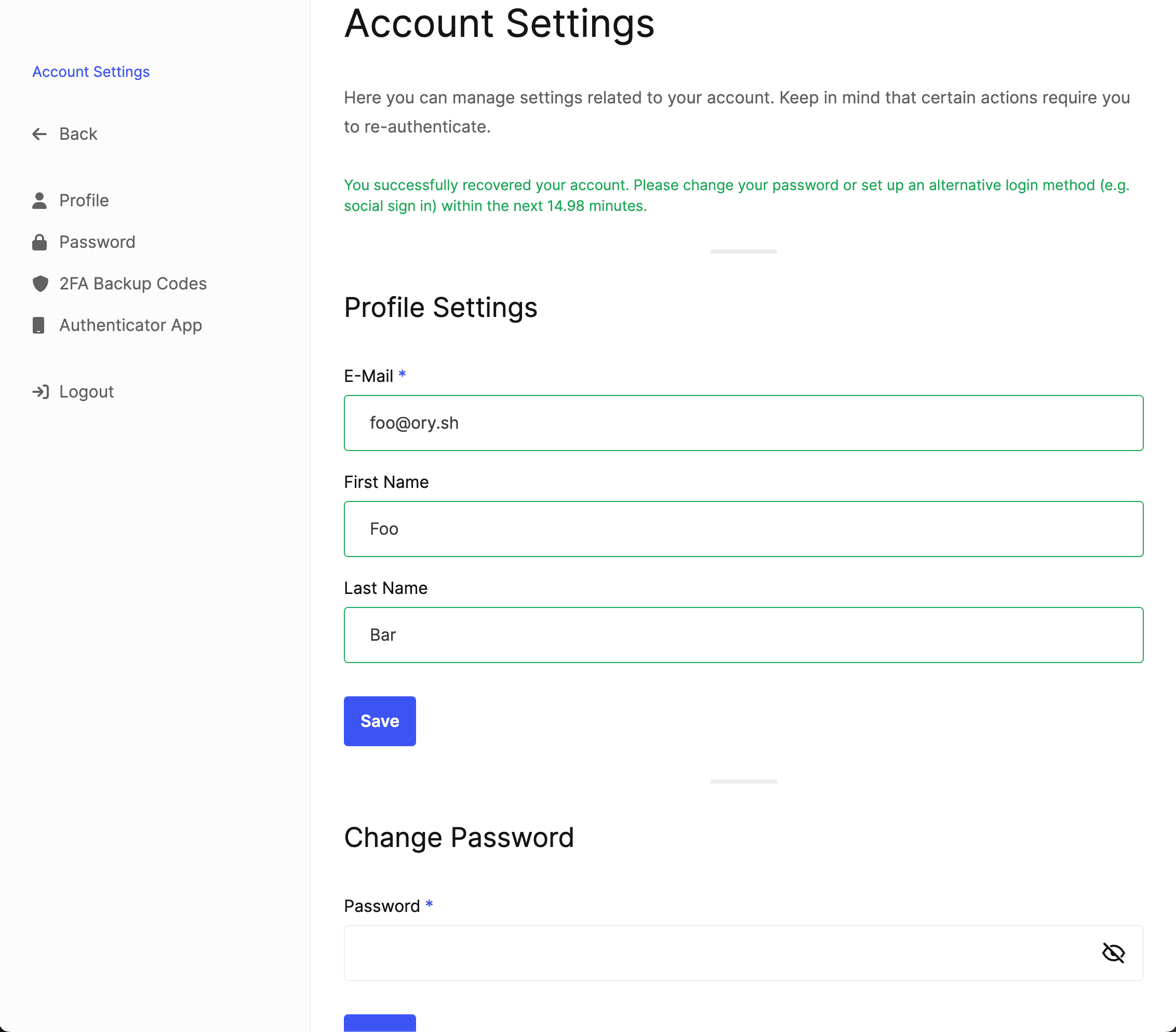 Change your password