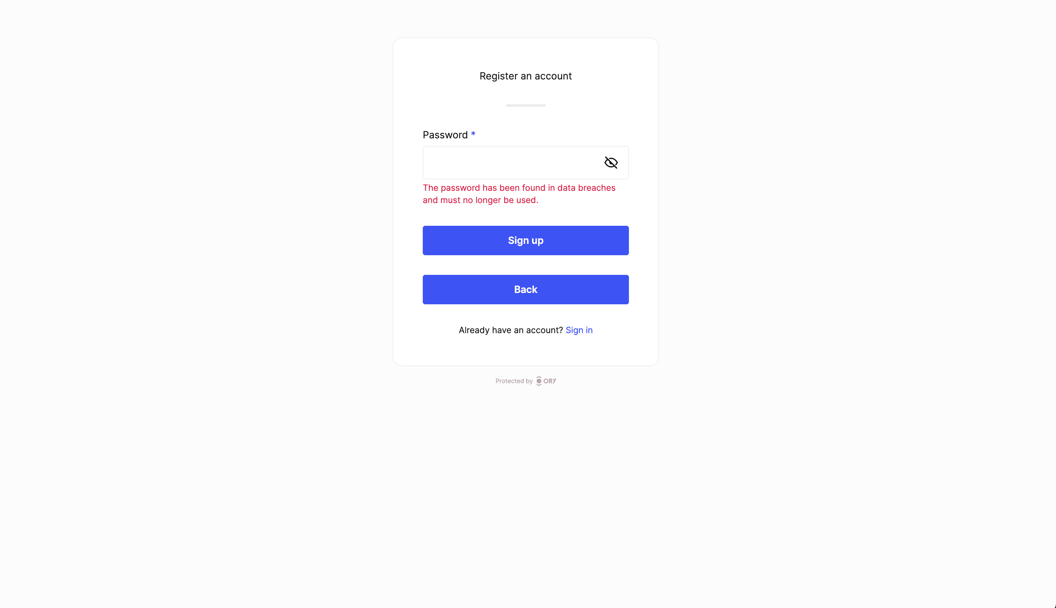 Registration with network trace screen of your secured app